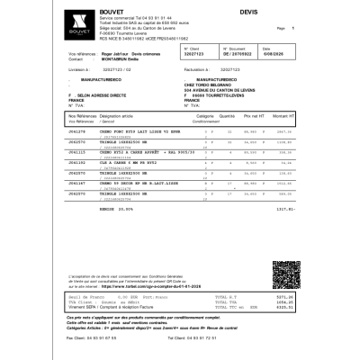 Devis M. Jabbour commande complète