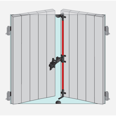 Tringle d'espagnolette aluminium rainurée