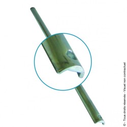 Tringle 1/2 ronde Acier pour crémone 18x9