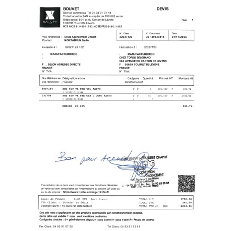 Devis Agencement Chapot