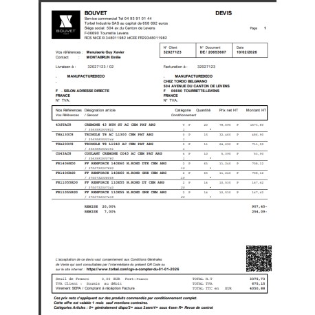 Devis Menuiserie Guy Xavier